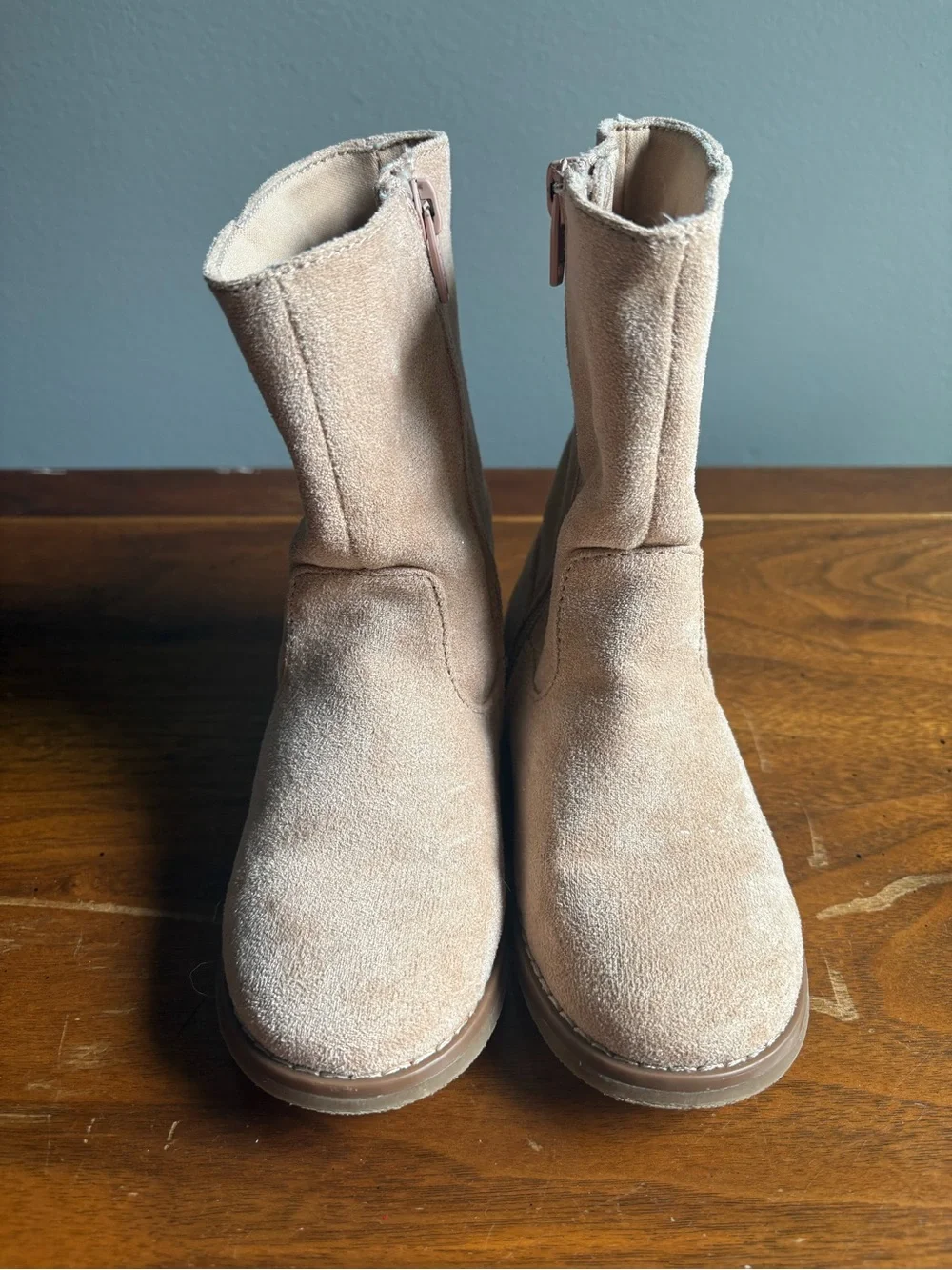 Girls' PEACH hue/tan Suede Mid-Calf Boots - Youth Casual